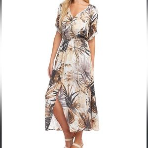 Karen Kane Cuffed Sleeve Dress in Desert Breeze New With Tags Size Large